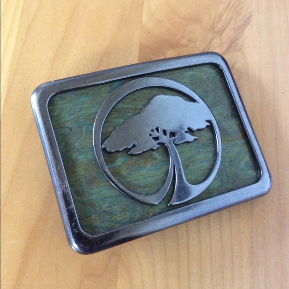 Arbor recycled wood belt buckle - Picture 4 of 4